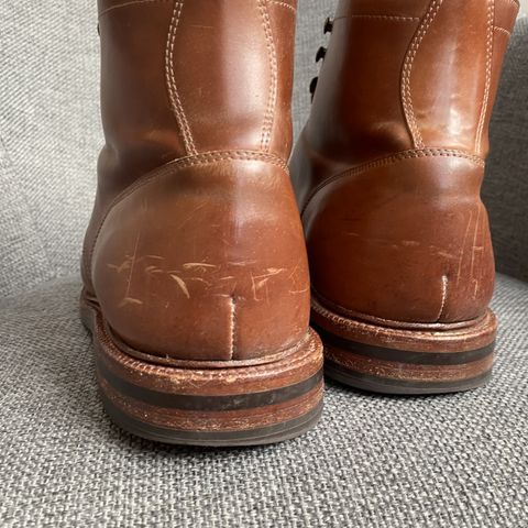 View photo of Grant Stone Ottawa Boot in Horween Honey Glazed Shell Cordovan