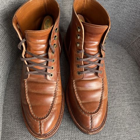 View photo of Grant Stone Ottawa Boot in Horween Honey Glazed Shell Cordovan