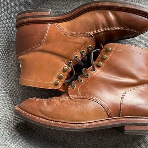 View photo of Grant Stone Ottawa Boot in Horween Honey Glazed Shell Cordovan