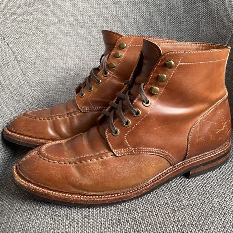 View photo of Grant Stone Ottawa Boot in Horween Honey Glazed Shell Cordovan