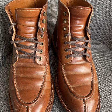 View photo of Grant Stone Ottawa Boot in Horween Honey Glazed Shell Cordovan