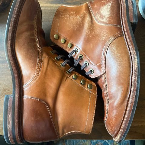 View photo of Grant Stone Ottawa Boot in Horween Honey Glazed Shell Cordovan