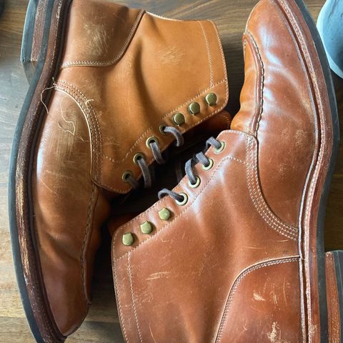 View photo of Grant Stone Ottawa Boot in Horween Honey Glazed Shell Cordovan