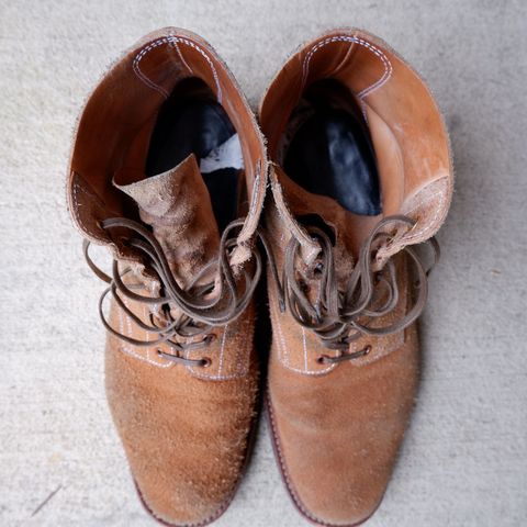 Search result thumbnail of Clinch Yeager Boots in Wickett & Craig Natural Latigo Roughout