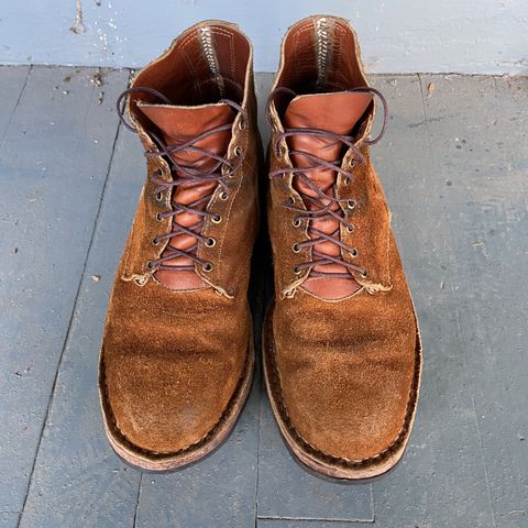 View photo of Old Scratch Boots Mark 1 in Seidel Tobacco Stampede Roughout