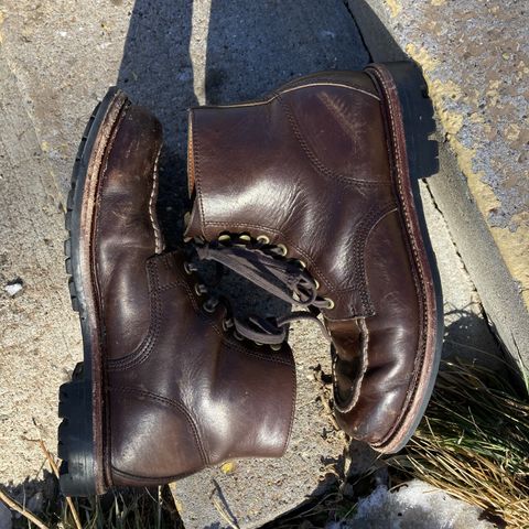 Search result thumbnail of Grant Stone Brass Boot in Horween Crimson Chromexcel