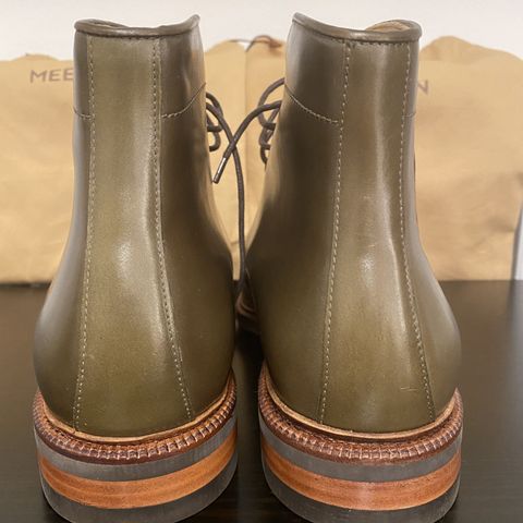 Search result thumbnail of Meermin Derby Boot in Shinki Olive Shell Cordovan