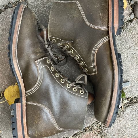Search result thumbnail of Viberg Boondocker in Horween Olive Waxed Flesh