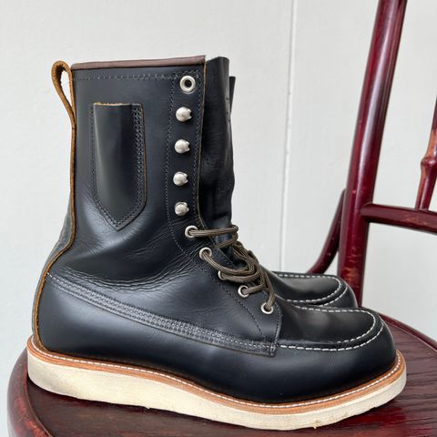 View photo of Red Wing 8-Inch Classic Moc in S.B. Foot Black Klondike