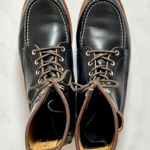 View photo of Red Wing 8-Inch Classic Moc in S.B. Foot Black Klondike