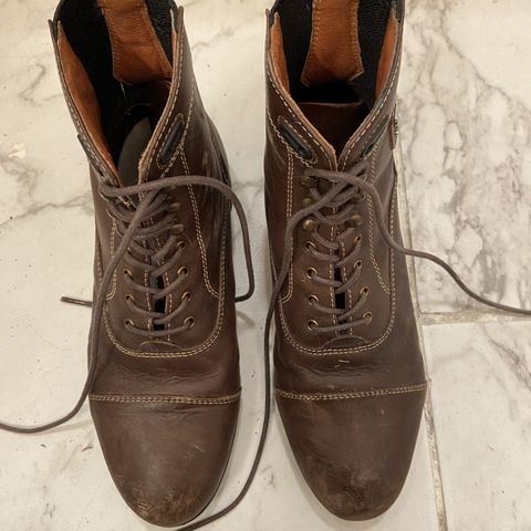 Search result thumbnail of Tredstep Donatello Paddock Boots Front Lace in Brown Full Grain