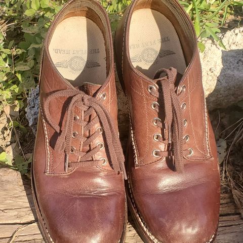 Search result thumbnail of The Flat Head Oxford Shoe in Brown Teacore Horsebutt