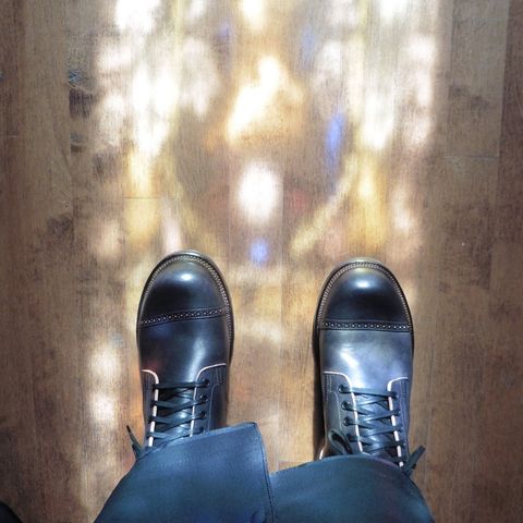 Viberg Service Boot in Maryam Black Horsebutt