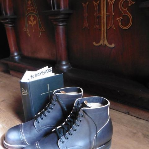 Viberg Service Boot in Maryam Black Horsebutt