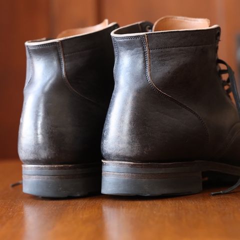 View photo of Viberg Service Boot in Maryam Black Horsebutt