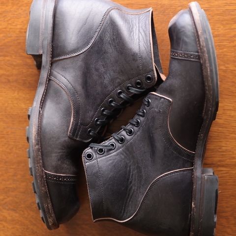 View photo of Viberg Service Boot in Maryam Black Horsebutt