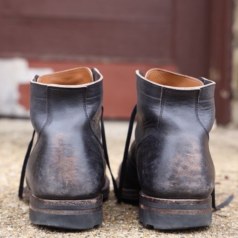 View photo of Viberg Service Boot in Maryam Black Horsebutt