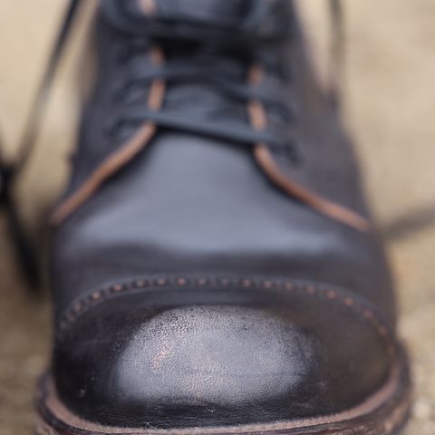 View photo of Viberg Service Boot in Maryam Black Horsebutt