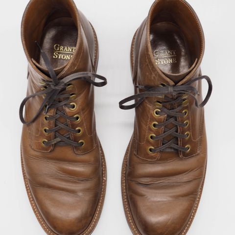 View photo of Grant Stone Diesel Boot in Horween Dune Chromexcel