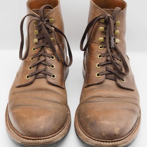 View photo of Grant Stone Diesel Boot in Horween Dune Chromexcel