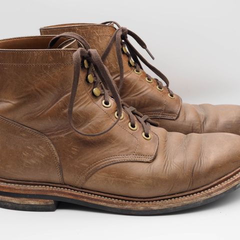 View photo of Grant Stone Diesel Boot in Horween Dune Chromexcel