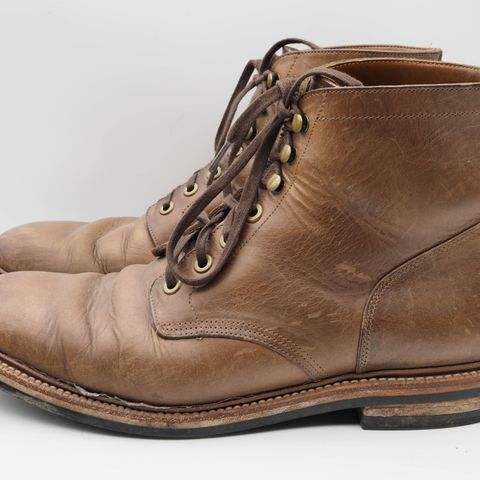 View photo of Grant Stone Diesel Boot in Horween Dune Chromexcel