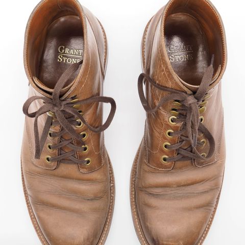 View photo of Grant Stone Diesel Boot in Horween Dune Chromexcel