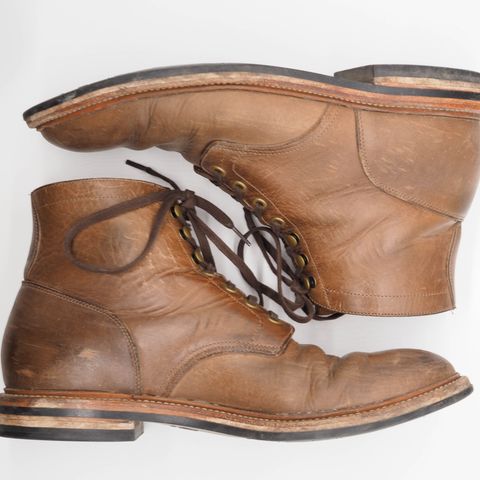 View photo of Grant Stone Diesel Boot in Horween Dune Chromexcel