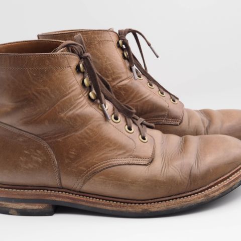 View photo of Grant Stone Diesel Boot in Horween Dune Chromexcel