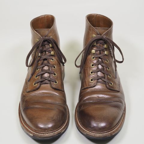 View photo of Grant Stone Diesel Boot in Horween Dune Chromexcel