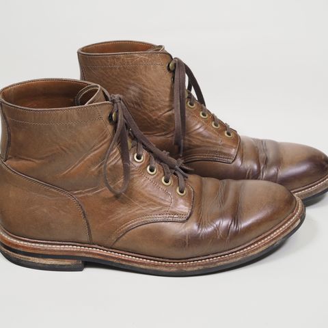 View photo of Grant Stone Diesel Boot in Horween Dune Chromexcel