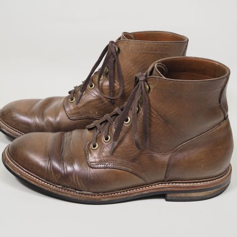 View photo of Grant Stone Diesel Boot in Horween Dune Chromexcel