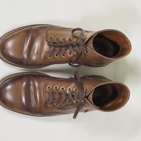 View photo of Grant Stone Diesel Boot in Horween Dune Chromexcel