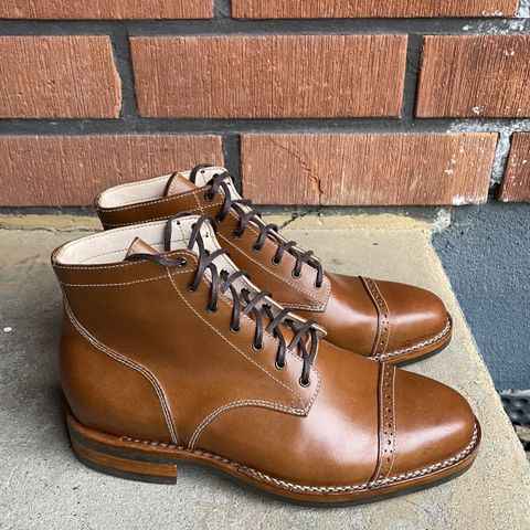 Aitta Handmade Brogue Cap Toe Service Boot