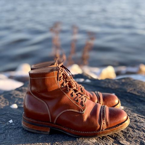 Aitta Handmade Brogue Cap Toe Service Boot