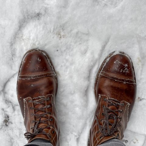 Aitta Handmade Brogue Cap Toe Service Boot
