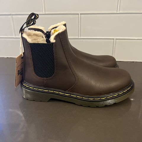 Dr. Martens Junior 2976 Faux Fur Lined Chelsea Boots
