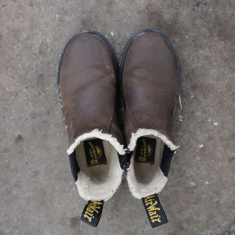 Dr. Martens Junior 2976 Faux Fur Lined Chelsea Boots