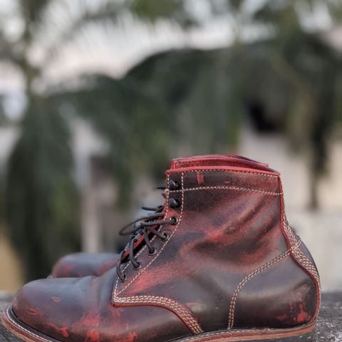 Search result thumbnail of Bridlen Iron Boot in Conceria Walpier Red Burro Ghost