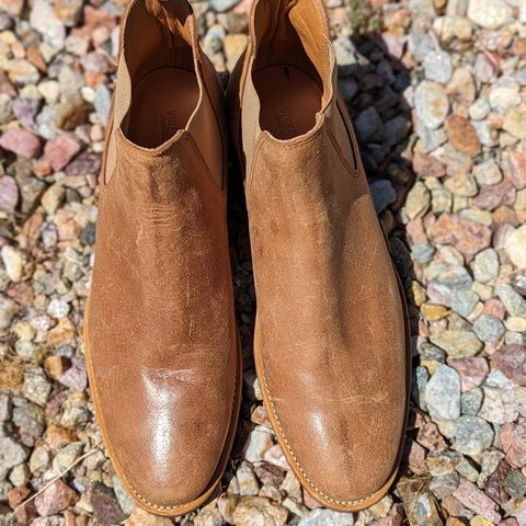 View photo of Viberg Chelsea in Waxed Tan Deer