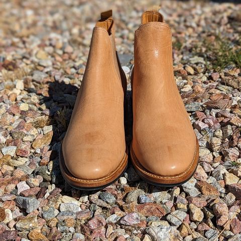 View photo of Viberg Chelsea in Washed Natural Kangaroo