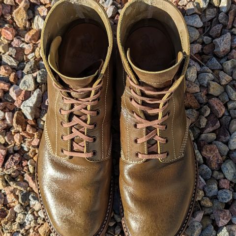 View photo of John Lofgren M-43 Service Shoes in Shinki Olive Oiled Horsebutt