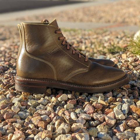 View photo of John Lofgren M-43 Service Shoes in Shinki Olive Oiled Horsebutt