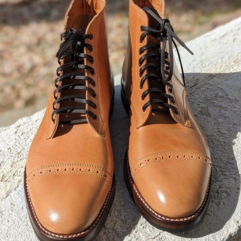 View photo of Oak Street Bootmakers Lakeshore Boot in Maryam Natural Horsebutt