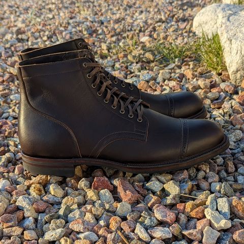 View photo of Viberg Service Boot BCT in C.F. Stead Husk Oiled Culatta