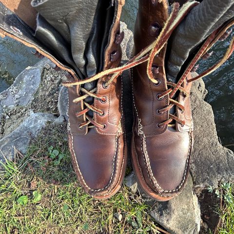 Yuketen Maine Guide DB Boots in Horween Brown Chromexcel