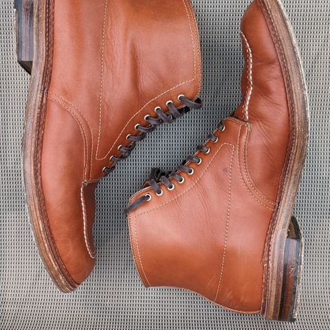 View photo of Alden Indy Boot in Papaya Pegasus Calfskin