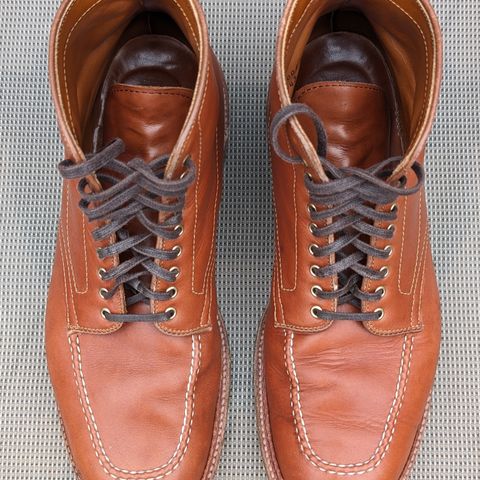 View photo of Alden Indy Boot in Papaya Pegasus Calfskin