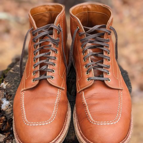 View photo of Alden Indy Boot in Papaya Pegasus Calfskin