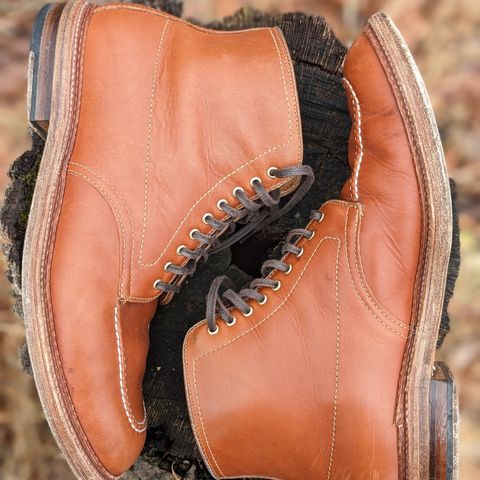 View photo of Alden Indy Boot in Papaya Pegasus Calfskin